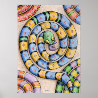 Poster de serpent Alphabet de Denis Gaston Art