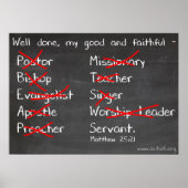 Poster de serviteur bon et fidèle (Devant)