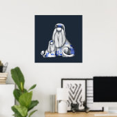 Poster de Shih Tzu de Blue Willow (Bureau à domicile)