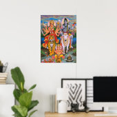 Poster de Shiva Parvati Ganesha (Bureau à domicile)