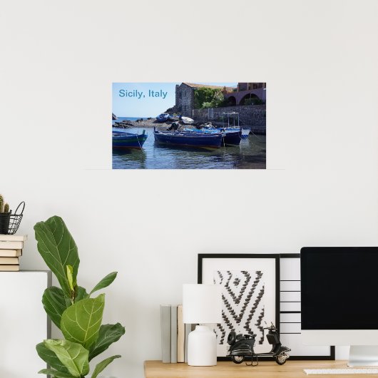 Poster de Sicile Italie (Bureau à domicile)