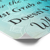 Poster de siège pour Mariage, Blue Mandala Elegant (Coin)