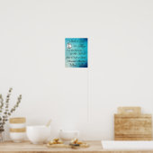 Poster de siège pour Mariage, Blue Mandala Elegant (Cuisine)