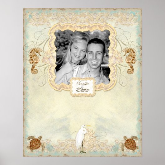 Poster de signature de photo fiançailles - Beaux-A (Devant)