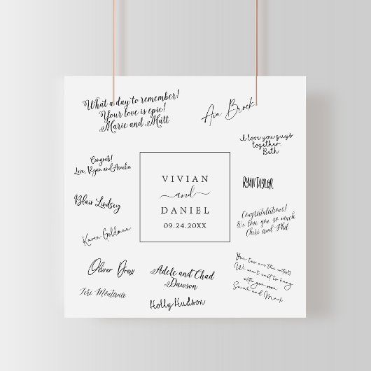 Poster de signature minimaliste Mariage