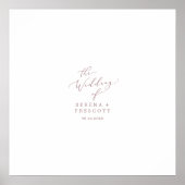 Poster de signature Rose Gold Mariage (Devant)