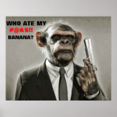 Poster de singe en colère (Devant)