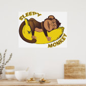 Poster de singe endormi (Cuisine)