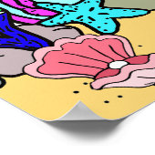 Poster de sirène d'anniversaire heureux (Coin)