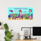 Poster de sirène d'anniversaire heureux (Bureau à domicile)