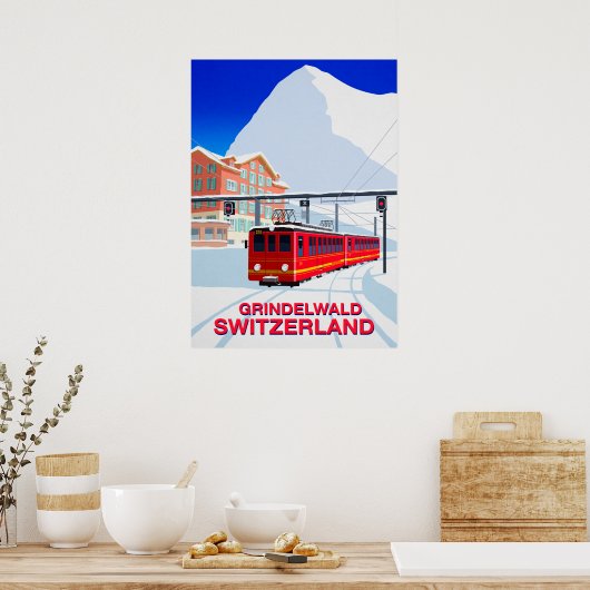 Poster de ski Grindelwald (Cuisine)