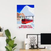 Poster de ski Grindelwald (Bureau à domicile)