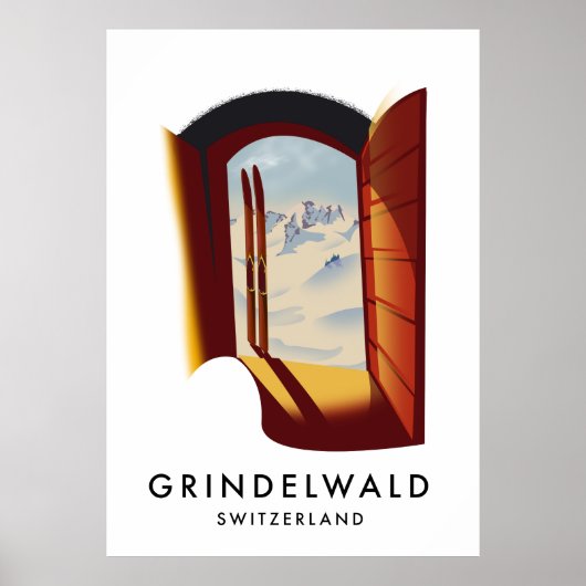 poster de ski Grindelwald Suisse (Devant)