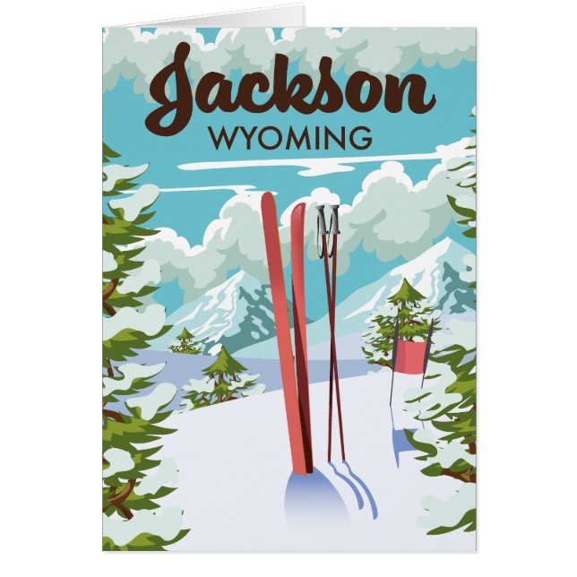 poster de ski Jackson Wyoming (Devant)