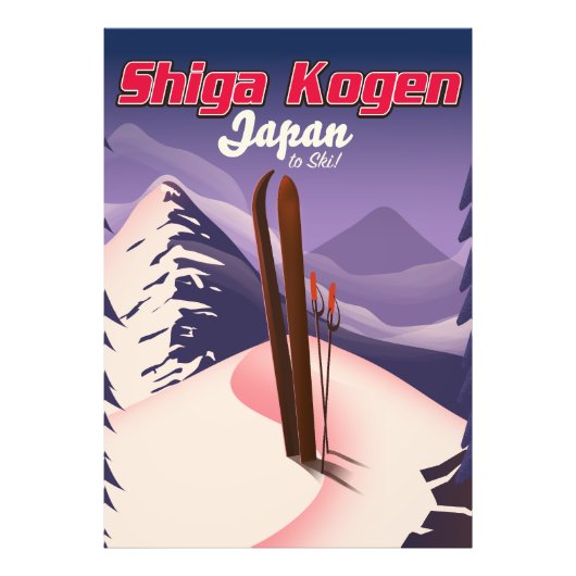 poster de ski shiga kogen japon (Devant)