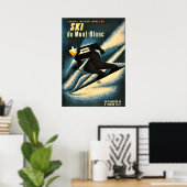 Poster de ski Vintage de Chamonix Mont Blanc (Bureau à domicile)