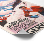 Poster de ski Vintage France (Coin)