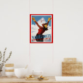 Poster de ski vintage, Italie, Val d'Aosta (Cuisine)