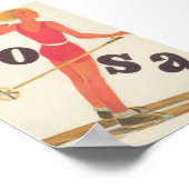 Poster de ski Vintage rétros Arosa Suisse (Coin)