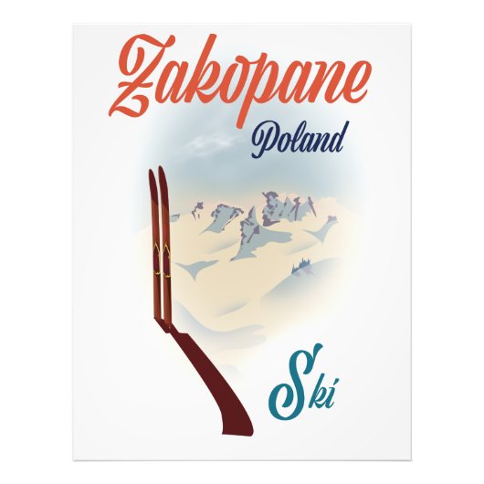 poster de ski Zakopane Pologne (Devant)