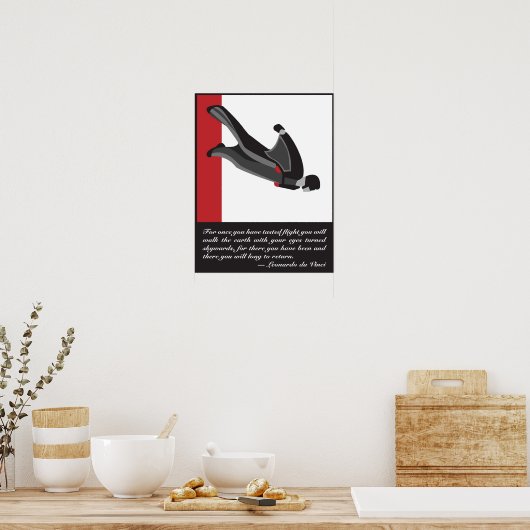 Poster de SkyDive en combinaison ailée (Cuisine)