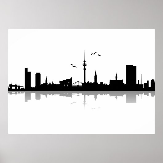 Poster de Skyline Hambourg (Devant)