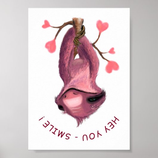 Poster de Sloth Jouer - Votre texte (Devant)