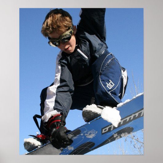 Poster de snowboard pour adolescents (Devant)