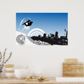 Poster de snowboard urbain Freestyle (Cuisine)