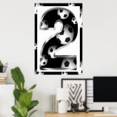 Poster de soccer numéro 2 personnalisé (Bureau à domicile)