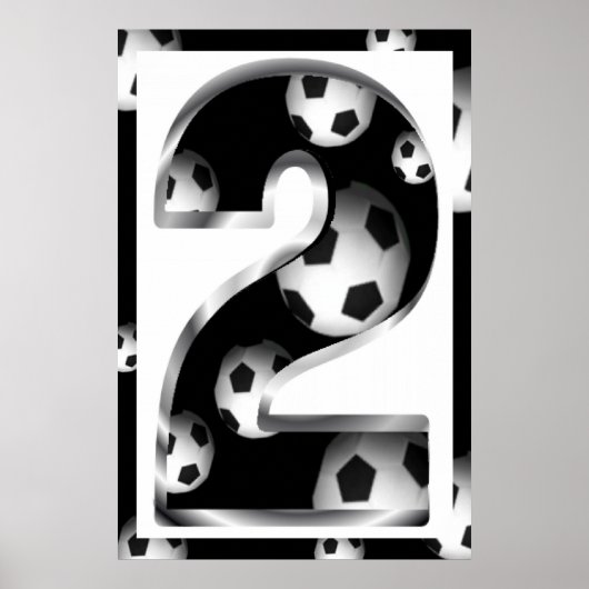 Poster de soccer numéro 2 personnalisé (Devant)