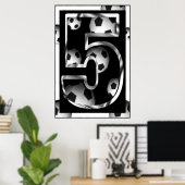 Poster de soccer numéro 5 personnalisé (Bureau à domicile)