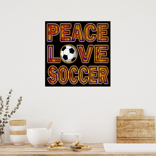 POSTER DE SOCCER PEAC LOVE (Cuisine)