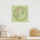 Poster de Soft Celadon Green Yin Yang (Cuisine)