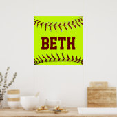 Poster de softball personnalisé (Cuisine)