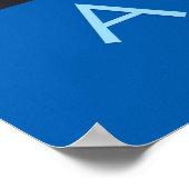 Poster de soirée bleu et or Atlanta Georgia (Coin)