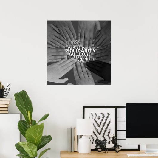 Poster de solidarité (Bureau à domicile)