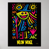 Poster de sorcière de Neon - Vibrant Pop Art Hallo (Devant)