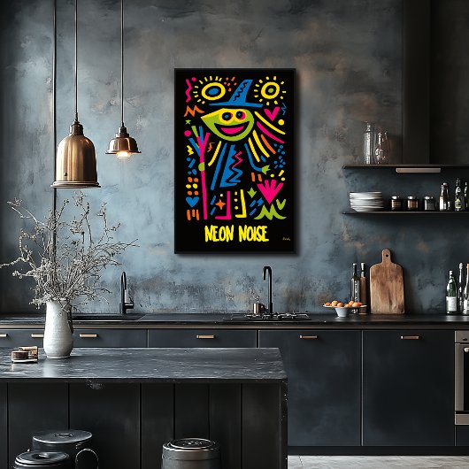 Poster de sorcière de Neon - Vibrant Pop Art Hallo