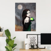 Poster de sorcière gothique veuve de l'Imaginaire (Bureau à domicile)