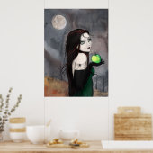 Poster de sorcière gothique veuve de l'Imaginaire (Cuisine)