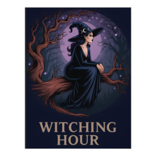 Poster de sorcière Lune