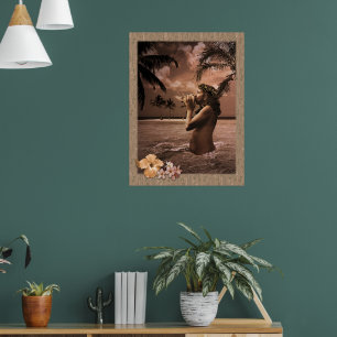 Poster de soufflage conique avec cadre