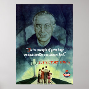 Poster de soumission 2ème guerre mondiale FDR
