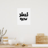 Poster de soumission motivationnelle "Commencer ma (Cuisine)