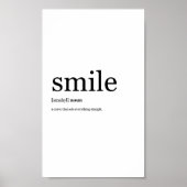Poster de sourire minimaliste (Devant)