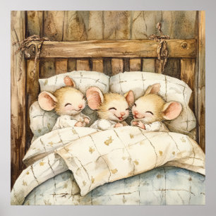 Poster de souris au coucher