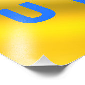 Poster de soutien à l'Ukraine - Drapeau ukrainien (Coin)