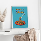 Poster de Spaghetti sur la citation de nourriture