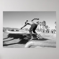 Poster de sports extrêmes : Skateboarder faire des